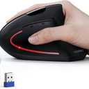 TECKNET Ergonomic Mouse, Wireless Rechargeable Vertical Mouse for Carpal Tunnel Right Hand, 4800 DPI 5 Adjustable Levels 2.4GHz with USBA Receiver, Silent Click, for Laptop, PC, Desktop (Not USBC)