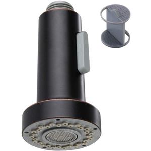Angle Simple Kitchen Faucet Head, G 1/2 or 13/16 Inch Male Thread, Tested to NSF/ANSI/CAN 61 & 372, Sink Faucet Sprayer Replacement, Stream and Spray Mode, Oil Rubbed Bronze