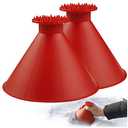 Magical Car Ice Scraper with Funnel,4 Pack Cone Windshield Ice Scrapers,Round Snow Scraper for Car(Red)