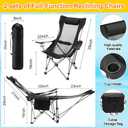 Yuntau 2 Set Reclining Beach Chairs with Umbrella & Footrest, Portable Adjustable Folding Mesh Lounge Chair with Shade Canopy Headrest & Storage Bag for Camping, Fishing, Outdoor, Patio(Black), 61.42 x 35.24 x 21.26 inches