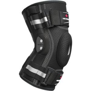 NEENCA Professional Knee Brace for Knee Pain, Adjustable Hinged Knee Support with Removable Side Stabilizers, Strong Stability for Joint Pain Relief, Arthritis, Meniscus Tear, ACL, PCL, Runner, Sports (Large, Black - Single)