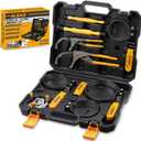 ELEAD 9-Piece Ultimate Oil Filter Wrench Set - Professional Oil Filter Removal Tool, Swivel Head Oil Filter Wrenches, Adjustable Oil Filter Remover Pliers, Universal Oil Filter Wrench and Valve Lapper