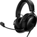 HyperX Cloud III  Wired Gaming Headset, PC, PS5, Xbox Series X|S, Angled 53mm Drivers, DTS Spatial Audio, Memory Foam, Durable Frame, Ultra-Clear 10mm Mic, USB-C, USB-A, 3.5mm  Black