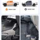 Floor Mats for Ram 1500 2025 2026 2027 Crew Cab Without Rear Under-Seat Storage Fit Bucket Seat (Not for Quad Cab&Bench Seats), All Weather TPE Custom Fit Floor Liners 1st & 2nd Row, Black