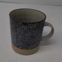 Hand-Stamped Stoneware Mug, 4x4,5 inch 