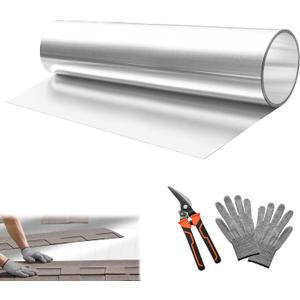 24'' x 50' Aluminum Flashing Roll, 0.3mm Thickness Metal Roof Flashing Roofing Panels for Sealing Windows Doors Siding Roofing Stains Moss and Mildew Prevention