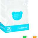 Vacuum Food Storage Bags - Reusable BPA Free Vacuum Sealer Bags - 20pcs Bag Only - 11x10.24in - Blue