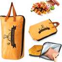 21 Inch BBQ Blanket for Resting Meat, Reusable Oil-Proof Smoker Grilling Bag with 5-Layer Insulation, Essential BBQ Accessories for Brisket/Beef/Pork Shoulders/Ribs/Turkeys, Gifts for Men