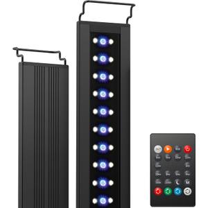NICREW C10 24/7 LED Aquarium Light for Plants, 18-24 Inches, Full Spectrum Fish Tank Light with Timer, Brightness Adjustable