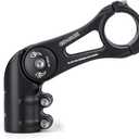 GEWAGE Bike Stem - 130 Degree Adjustable Bicycle Stem- 75mm 90mm 130mm Handlebar Stem Riser for 31.8(1-1/4") Handlebars, Suitable for Most of Mountain Bike, Road Bike, BMX (XT-A825D-95)