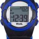 WobL Vibrating 8-Alarm & Repeating Countdown Timer Watch for Kids & Adults, Medication/Sports/Meetings/Potty Reminders, Blue