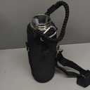 Insulated Water Bottle 40 oz, Triple Wall Vacuum Stainless Steel (Cold for 48 Hrs), Leak Proof & Non-BPA, Modern Water Flask Jug with Paracord Handle & Straw Spout Lids, Magic Black