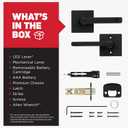 Kwikset Halifax LED Motion Activated Light Up Passage Door Lever for Closet and Hallway Doors, Reversible Non-Locking Handle Lever, Matte Black, with Microban Protection (1 Pack)