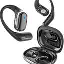 Open Ear Wireless Earbuds Bluetooth 5.4 Headphones, 50H Playtime Stereo Earphones with ENC Noise Cancelling, IPX7 Waterproof Ear Buds with Ergonomic Earhook for Sports/Fitness/Travel/Workouts (Black)