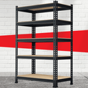 PXRACK 5-Tier Kitchen Storage Shelves, Adjustable Metal Shelves for Storage Pantry Shelves with Rolling Wheels, Storage Rack Shelving Unit Organizer for Bedroom Laundry Closet