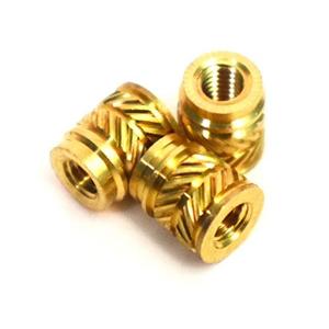 [ J&J Products, Inc ] M3 Brass Insert 50pcs,5.5mm OD, 6.4 mm Length, Female M3 Thread, Press Fitting or Heat Sink or Injection Molding Type, 50 pcs