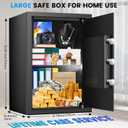 [19.7" Tall] Safe Box, 3.5 Cuft Home Safes with Fireproof Waterproof Bag, Security Digital Safe for Home with Programmable Keypad Keys, Smart Alert, Mute Mode, Anti-theft Document Safe for Valuables