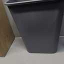 Amazon Basics Lightweight Rectangular Commercial Office Wastebasket, 10 Gallons, Grey