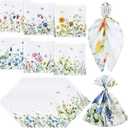 12 Pcs Spring Cloth Napkins 18 x 18 Inch Napkins Washable Dinner Table Tea Party Polyester for Kitchen Party Wedding Restaurant Indoor(Colorful Flowers)