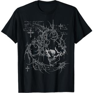 Y2K Grunge Goth Alt Skull Sigilism Vintage Graphic T-Shirt M
