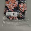 Herseas Women's Bikini Sets Black Floral Print High Waisted Longline Two Pieces Swimsuits Modest Sporty Teens Drawstring Swimsuits Bathing Suits, Small