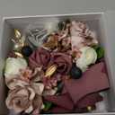 Ling's moment 2pcs Prom Wrist/Shoulder Corsage Artificial Flower, Girl/Mother Homecoming/Wedding Corsage Wristlet Décor, etc. Dusty Rose Ranunculus