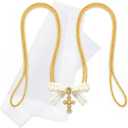 2 Pcs Veil and Cord for Wedding Filipino Lazo Para Boda Wedding Lasso Rosary for Ceremony Catholic Mexico Bridal Gift