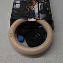 GHB Gymnastic Rings Wooden Gym Rings 1.25" Olympic Rings Adjustable Straps Pull Up Rings Sets for Workout Bodyweight Fitness Training