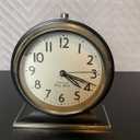 Vintage Westclox Big Ben Working Glowing Pedestal Clock Black Silver Desk Office