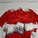 UDYR Christmas Santa Claus Suit, kids Santa Costume Beard, Xmas Classic Flannel Cosplay Clothes, 11-12 Years