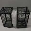 Qualirey 2 Pcs Humane Rat Trap Chipmunk Rodent Mouse Squirrel Trap 9.1 x 4.5 x 4.5 Inches Live Animal Mouse Voles Hamsters Live Cage Rat Cage for Mice Easy to Catch and Release (Black)