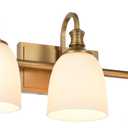 3 Light Aged Brass Vintage Bathroom Vanity Light Fixtures
Vintage, 3-light Bathroom vanity light, living room light, over mirror, over table, gold, aged brass