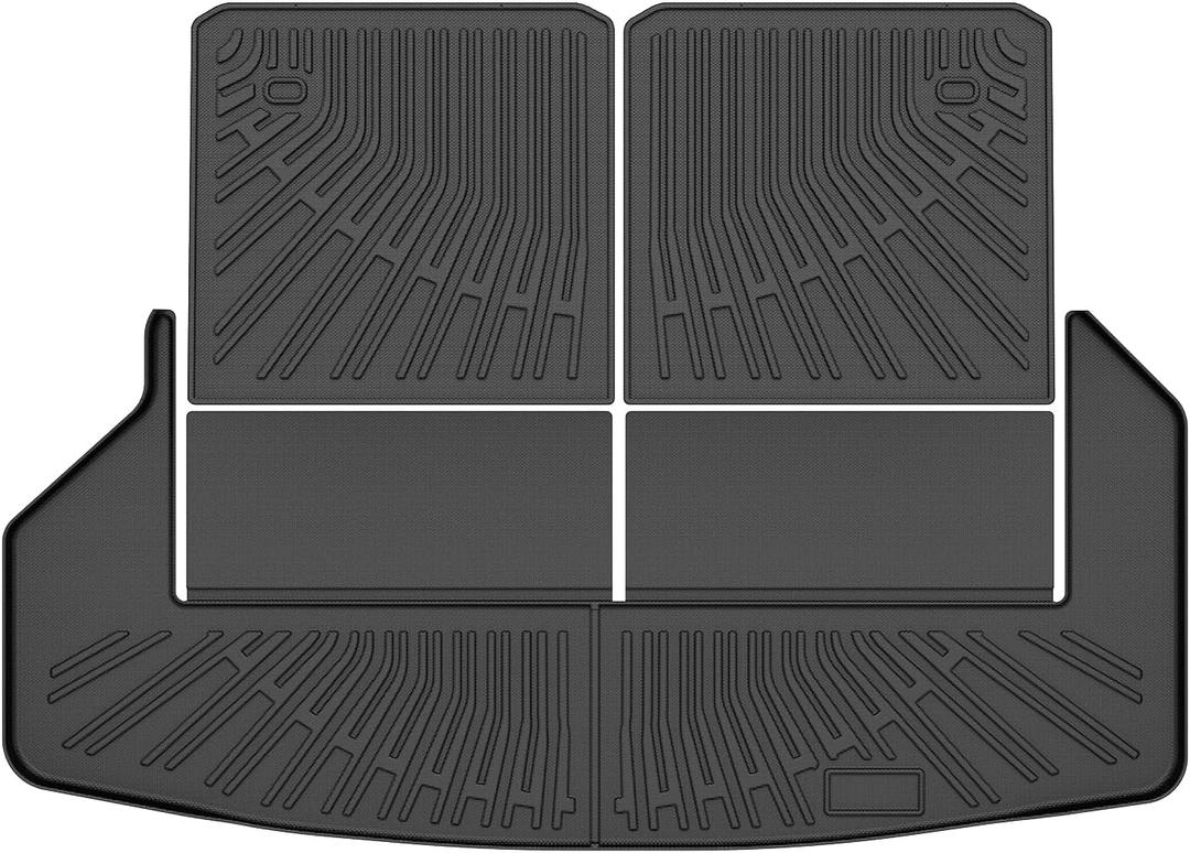 Highlander Cargo Liner - Trunk Mat for Toyota Highlander (Non-Hybird) 2008-2013, All Weather Cargo Mat for Highlander Accessories, Heavy Duty Car Mats, Car Accessories