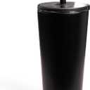 HydroJug Everyday Tumbler 20 oz, Ceramic-Lined Straw Cup, Black