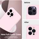 FireNova Designed for iPhone 14 Pro Max Case, Silicone Upgraded [Camera Protection] Case with [2 Screen Protectors], Soft Anti-Scratch Microfiber Lining Inside, 6.7 inch, Chalk Pink