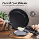 SENSARTE Nonstick Frying Pan Skillet with Lid, 11inch Non Stick Pan Omelette Pans, Healthy Kitchen Cooking Chef's Pan with Cover, Free of Intentionally Added PFOA/PFOS, Induction Compatible, Black