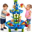 JUKUDAHU Water Table for Kids Ages 4-8 - Sand and Water Table with Beach Toys, Toddler Outdoor Toys, Activity Sensory Play Table, Birthday Gifts for Boys Girls 1-3 3-5