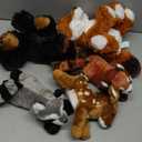 MaoGoLan 5 Pcs Soft Woodland Stuffed Animals Bulk Plush Toys for Girls Kids, 8'' Grizzly Bear Deer Fox Raccoon Red Panda Forest Animal Plushies Set Theme Party Favors Decorations Gifts Christmas