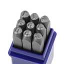 Uxcell Number Metal Stamp Set, 5/32" 4mm, Digital 0 to 9, Numbers Punch Set Wood Leather Steel Punch Tools Leather Craft Stamp