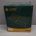 Calmbee 9 IN 1 Storage Bag Organizer for Kitchen Drawer, Bamboo Foil and Plastic Wrap with Cutter, Organizers Compatible Gallon, Quart, Sandwich Snack Size (Natural)