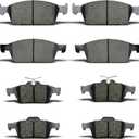 8PCS Front Rear Brake Pads Set Fit For Ford For Escape 2013-2016, For Ford For Focus 2013-2018, For Ford For Transit Connect 2014-2019