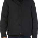 Amazon Essentials Men's Wool Blend Bomber Jacket in Big & Tall (6X-Large Big, Black)