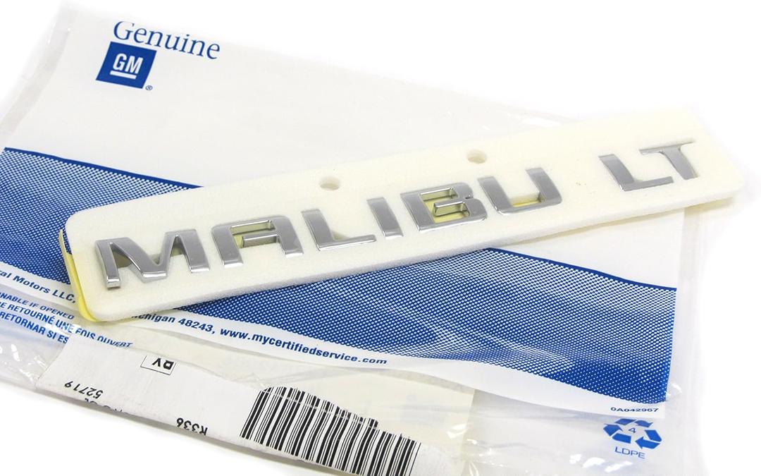 OEM NEW Rear Trunk Lid Malibu LT Emblem Badge Chrome 10-15 Chevrolet 22842006