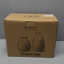 Ceramic Vase 1 Pack for Home Decor, Handcrafted Sesame Dot White Rustic Terracotta Vases, Vintage Farmhouse Decor, Minimalist Decorative Vases for Table Centerpiece Fireplace Nightstand Decoration