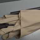 JEAREY 9ft Half Umbrella Outdoor Patio Umbrella Market Umbrellas with Crank, 1/2 Round Wall Umbrella 5 Sturdy Ribs UV Protection for Pool Garden Balcony Deck, Beige
