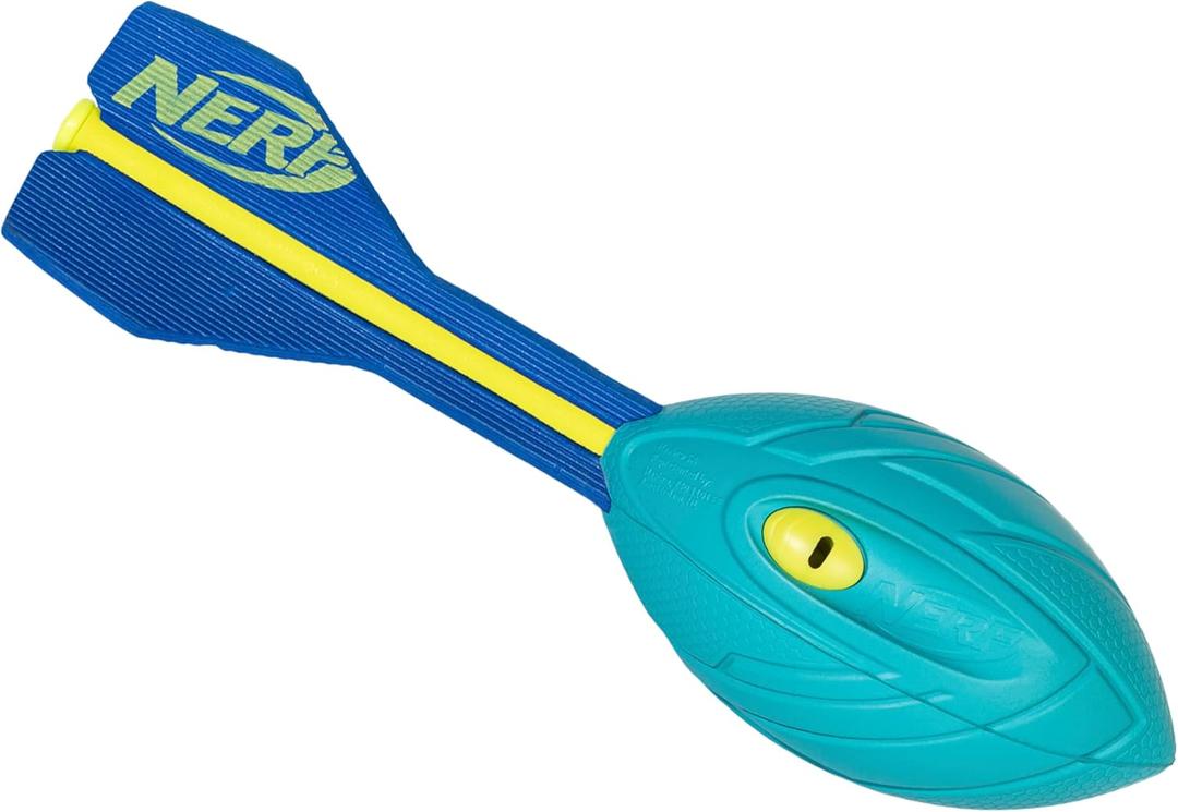 Nerf Vortex Aero Howler Neon Foam Ball, Classic Long-Distance Football, Flight-Optimizing Tail, Whistling Sound, Indoor & Outdoor Fun  (Light Blue)