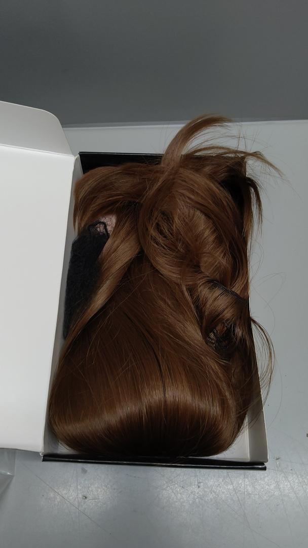 ATAYEA Brown Bob Wig With Bangs Short Brown Wig for Women 12 Inch Straight Bob wig with Bangs Synthetic Colorful Cosplay Daily Party Use (Brown,12Inch)