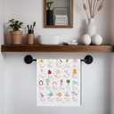 Pink Alphabet Hand Towels - Kids Boys Dish Towels, A-Z Alphabet Animals Hand Towels Dishcloth for Nursery Bathroom Kitchen Decorative, 16x24 Inch