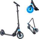 AERO MOBILITY Kick Scooter for Kids 6+, Teens & Adults | Light Up Wheels, Hand Brake, Rubber Deck Mat & Shock Absorption | Foldable & Height Adjustable