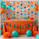 10 Pcs The Life of a Birthday Girl Party Decorations 130 ft Orange and Teal Star Hanging Garland Banner The Life of a Birthday Girl Themed Party Supplies for Wedding Bridal Shower Decoration